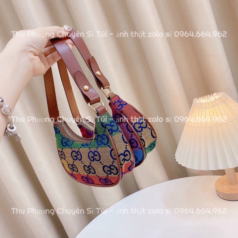 Túi Kẹp Nách Cho Bé Chất Vải Nhiều Hoạ Tiết Mini Size 14