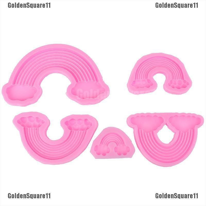 Khuôn silicone Tạo Hình Cầu Vồng Trang Trí Bánh