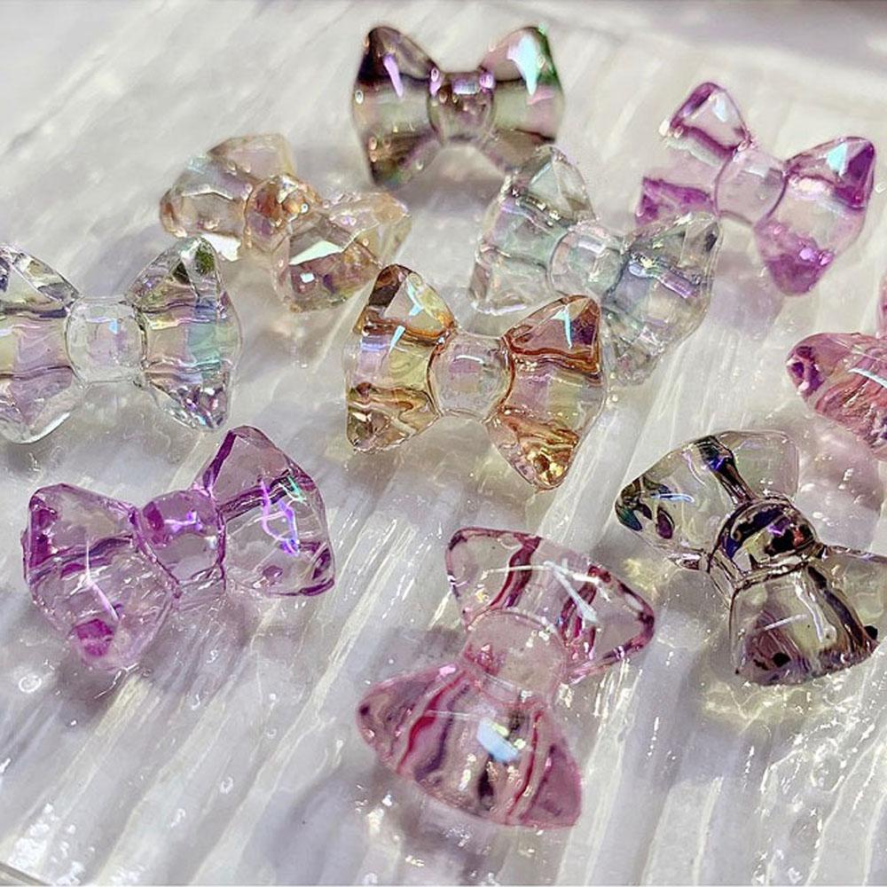 Phụ Kiện Trang Trí Móng Tay 3D Hình Nơ Màu Kẹo Xinh Xắn|Trang Sức Vòng Cổ