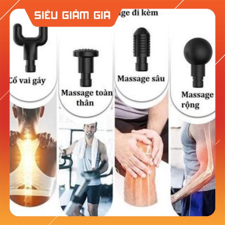 Máy Massage Toàn Thân 4 Đầu 6 Chế Độ Fascial, Giảm Đau Mỏi Vai Gáy, Giãn Cơ Sau Tập