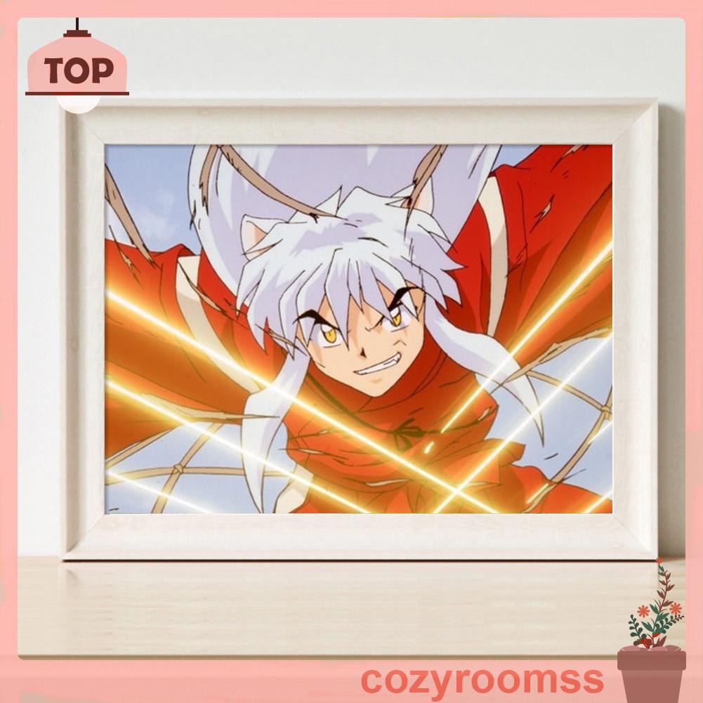 COZYR Inuyasha 5D DIY Full Round Diamond Painting Cartoon Mosaic Cross Stitch Kit