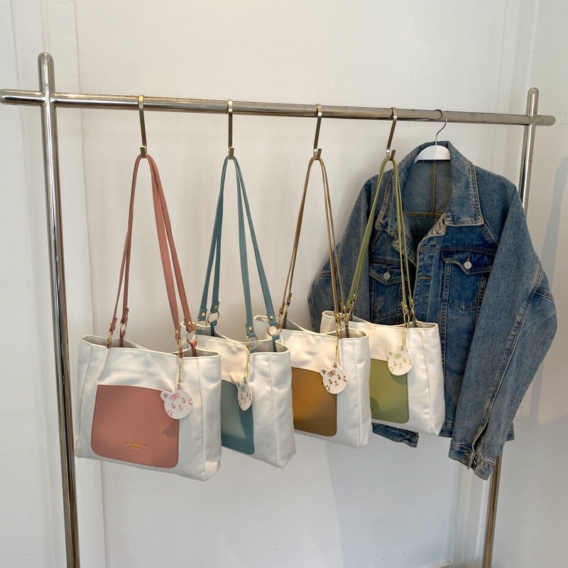 Túi Xách Canvas Sức Chứa Lớn Phong Cách Phương Tây Thời Trang 2022 Cho Nữ