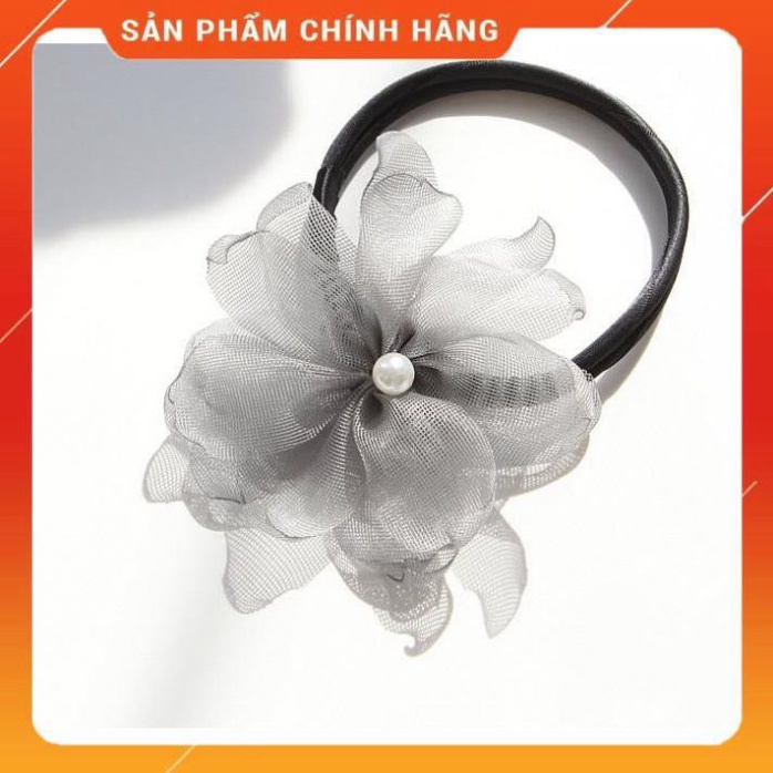 Dụng Cụ Búi Tóc Có Hoa Vải--Thanh Búi Tóc Mẫu Mới Sang Chảng