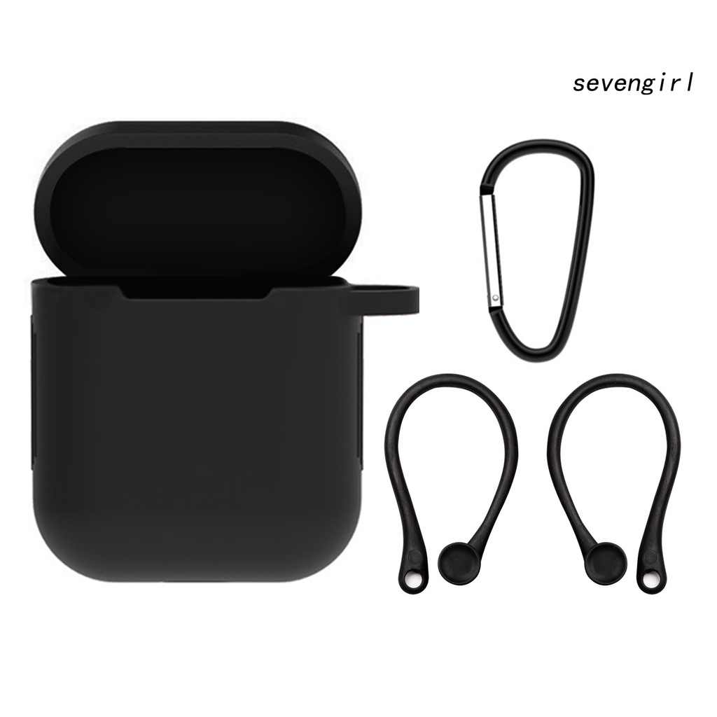 Vỏ Bảo Vệ Hộp Đựng Tai Nghe Airpods Bằng Silicon Chống Thất Lạc Kèm Móc Khóa