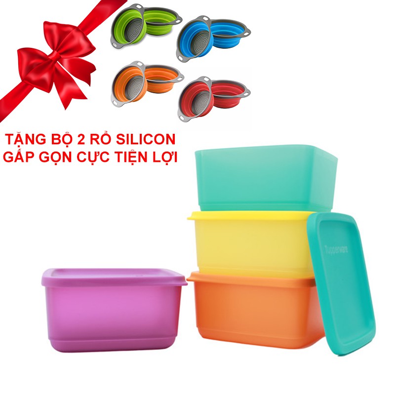 [CÓ QUÀ TẶNG] Hộp Bảo Quản Thực phẩm Small Summer Fresh (4 hộp) Tupperware