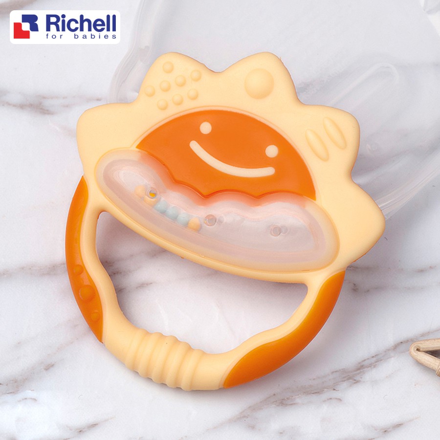 Gặm nướu tròn silicone Richell có hộp (3 mẫu)