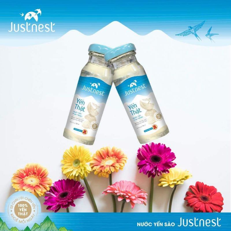 Nước yến Jusnet hộp 6 chai MẪU MỚI 120 ml date 2025
