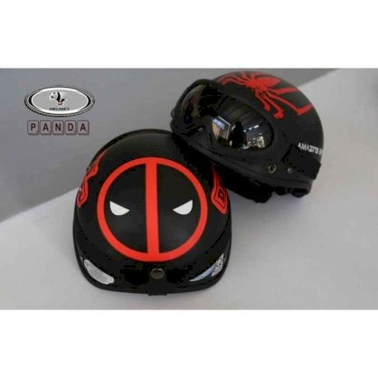 Mũ bảo hiểm nửa đầu 1/2 kèm kính, Tem nhện spiderman Mũ bảo hiểm đạt tiêu chuẩn