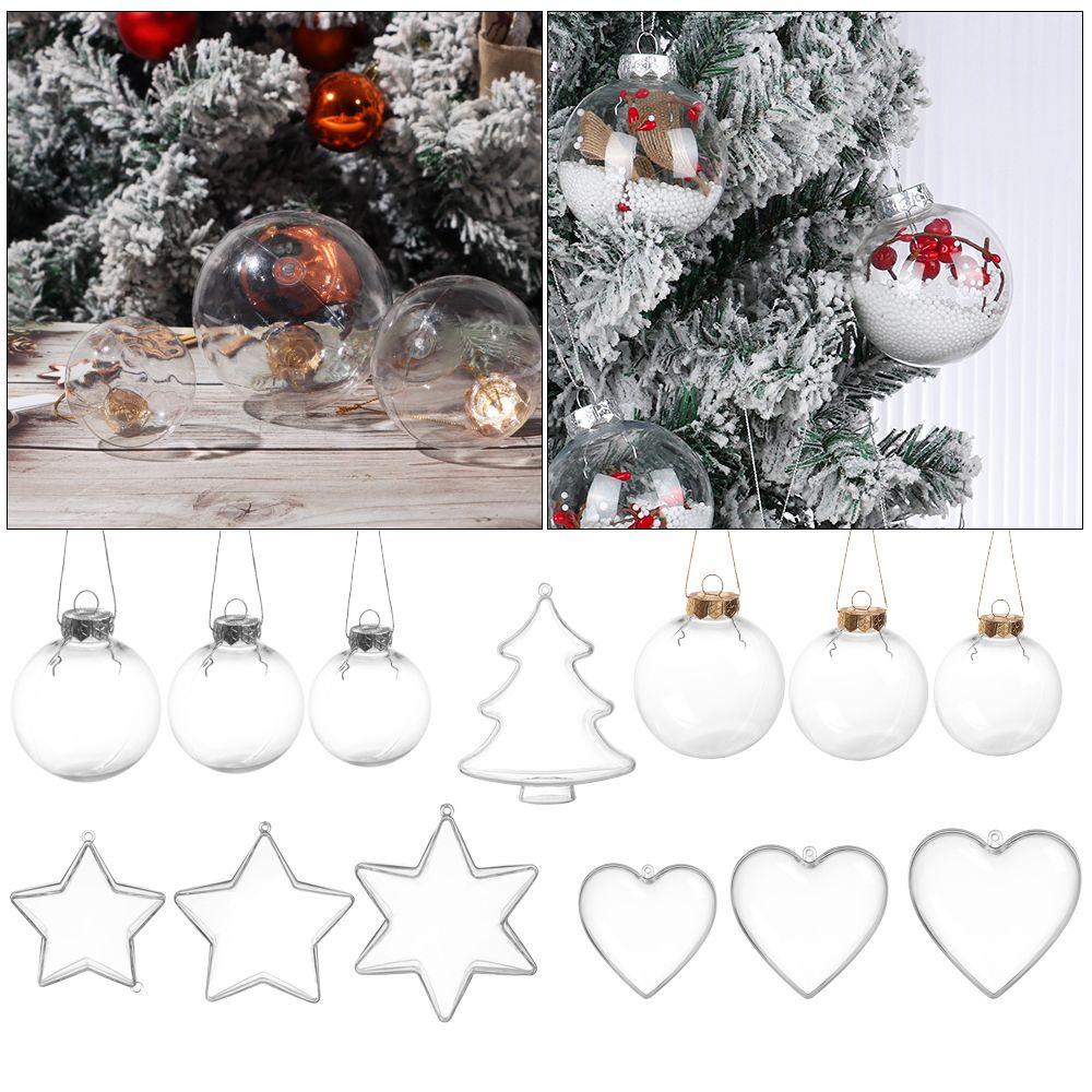 ZAIJIE24 Quả Châu Trong Suốt Trang Trí Cây Thông Noel