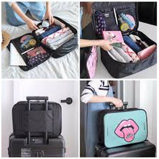 Túi du lịch gắn vali kéo hình môi