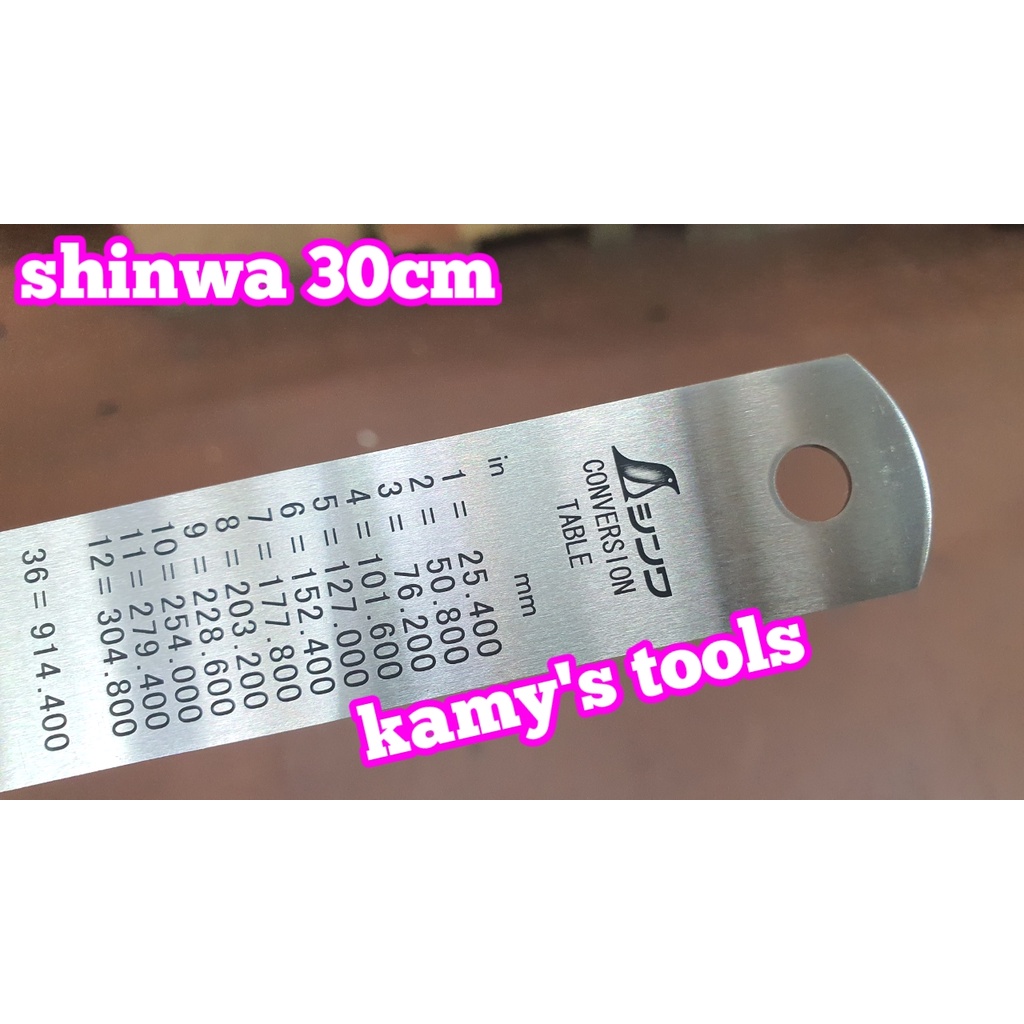 Thước lá Shinwa inox 0-300mm model 14028, thước lá 30cm