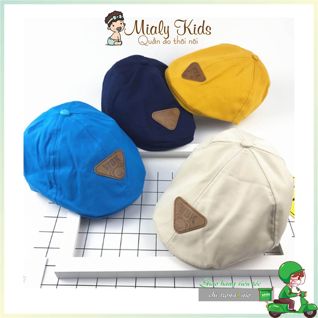 Mũ nồi phong cách công tử Hàn Quốc cho bé (0-4 tuổi) - Nón bê rê vải mềm mại, thoáng mát Mialy kids