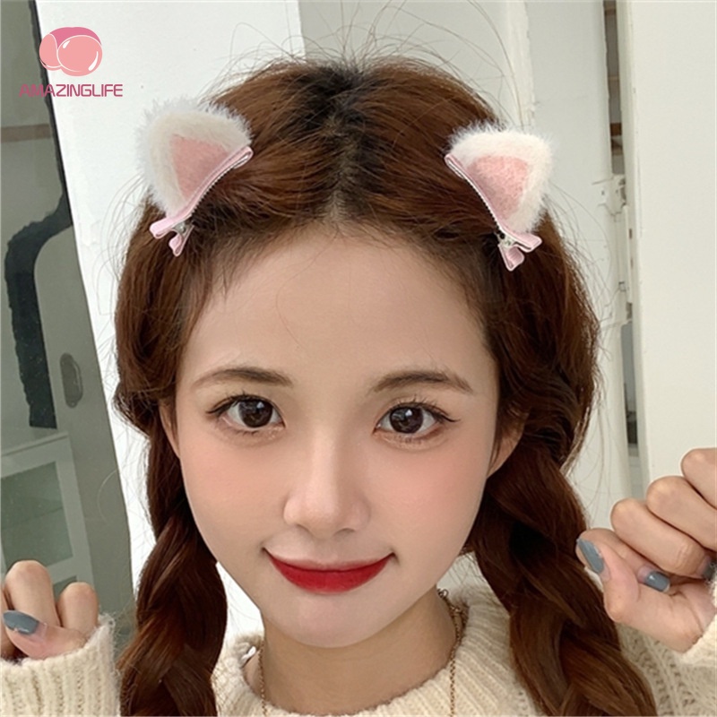 Set 2 Kẹp Tóc Tai Mèo Dễ Thương Thời Trang Nữ