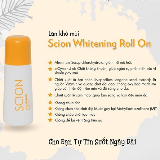 Lăn khử mùi Nuskin Scion Pure White Roll On 75ml