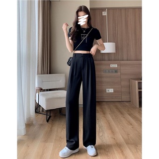 Quần ống rộng suông lưng cao DALYFA chất liệu tuyết mưa loại 1 phong cách thời trang trẻ trung NA001