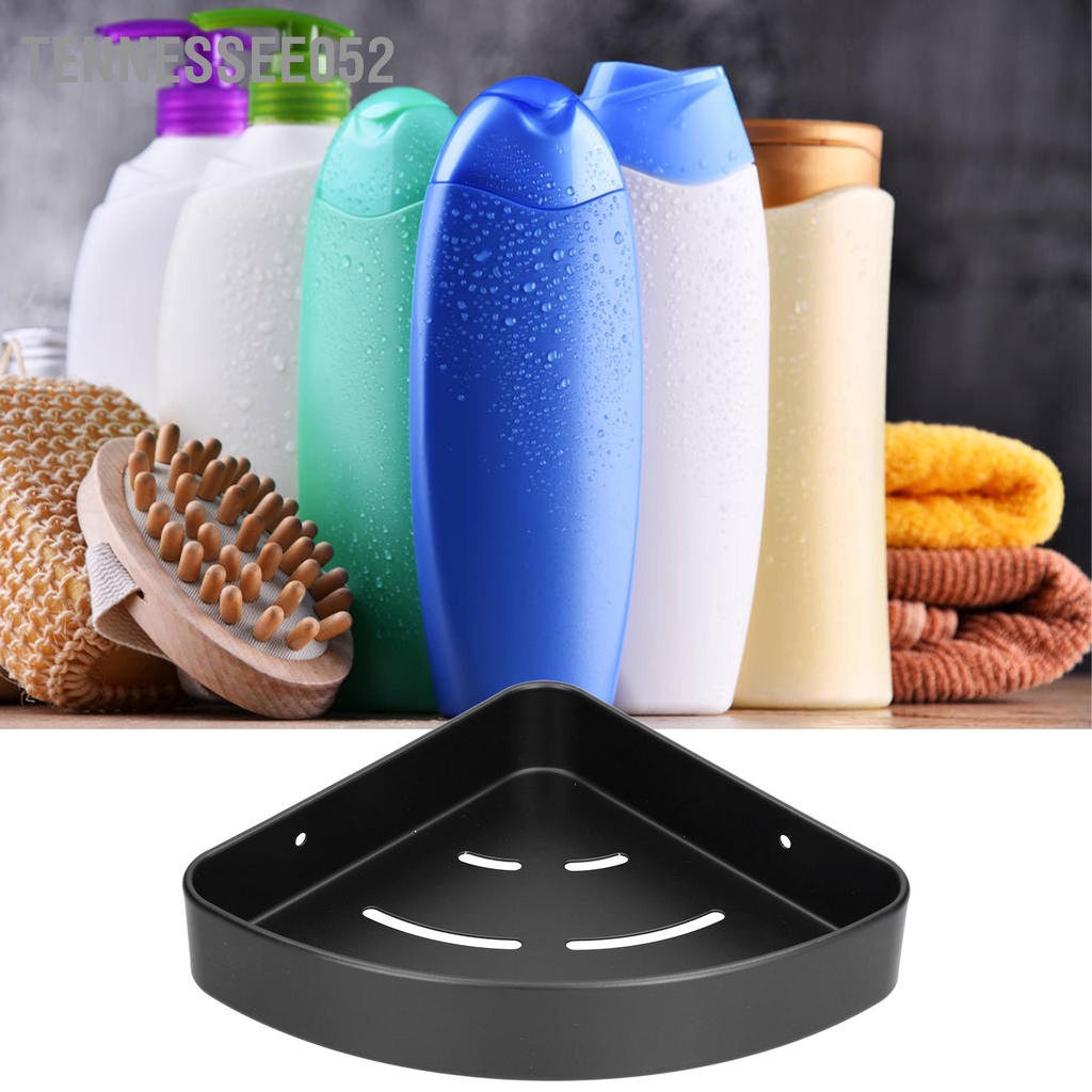 Tennessee052 Kệ vòi hoa sen Treo tường góc hình tam giác lưu trữ Giá đỡ cho Phòng tắm tại nhà màu đen