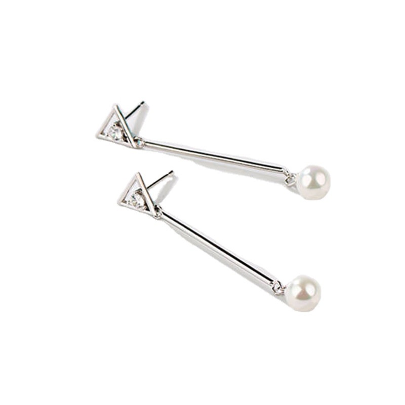 Bông Tai Dáng Dài Đính Ngọc Trai Phong Cách Hàn Quốc Thời Trang