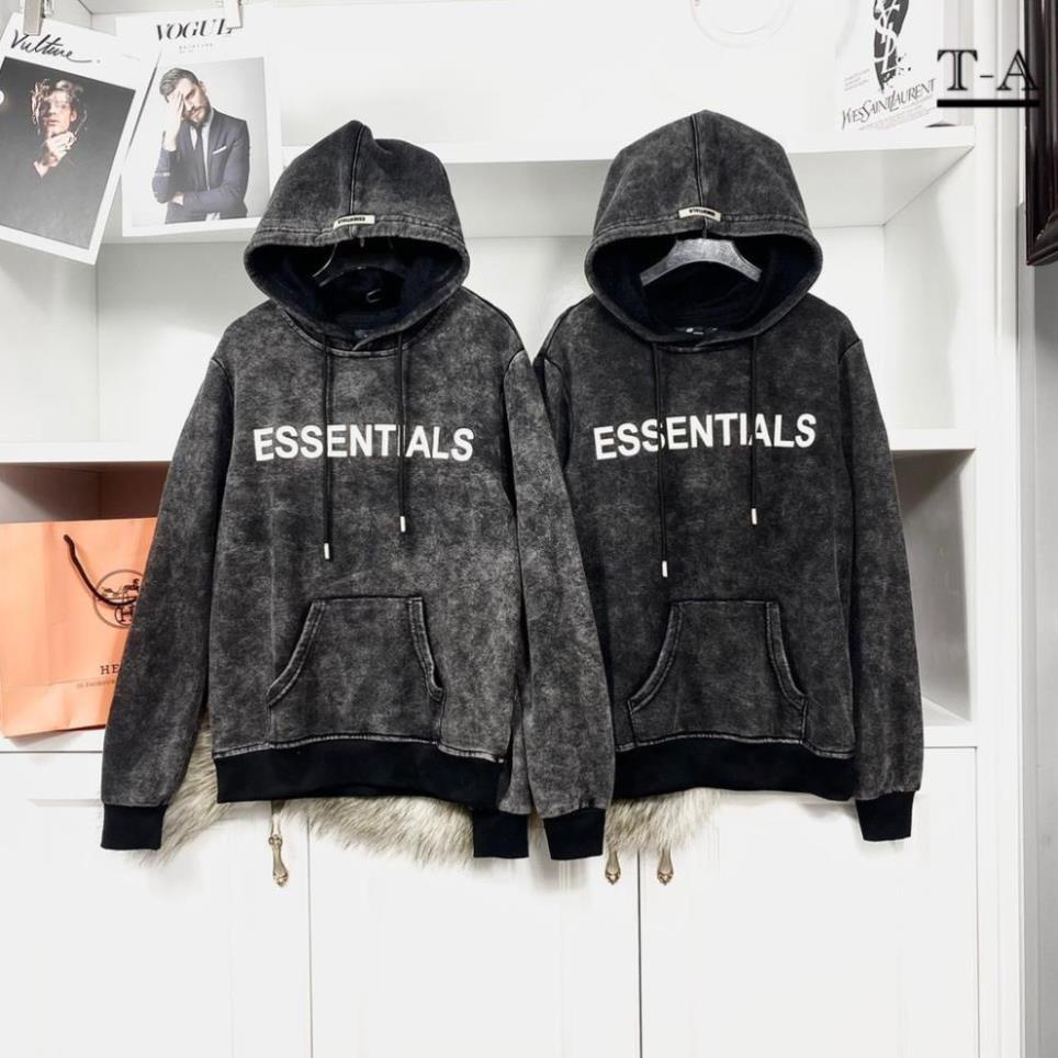 Áo nỉ mũ hoodie Essential màu xám loang siêu hot_Áo nỉ thu đông loang -nd2 🌸