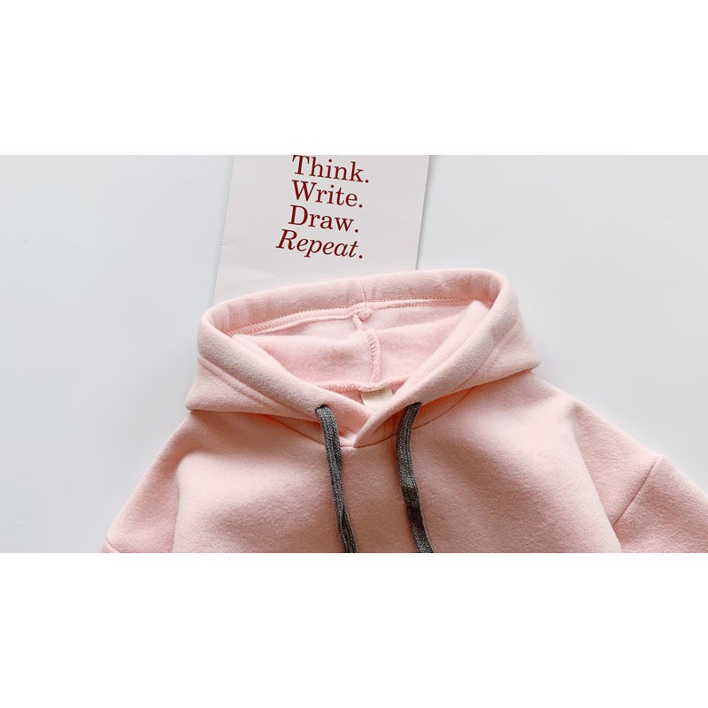 Áo sweater hoodie giữ ấm thời trang thu đông Hàn Quốc 2020 đáng yêu cho bé gái