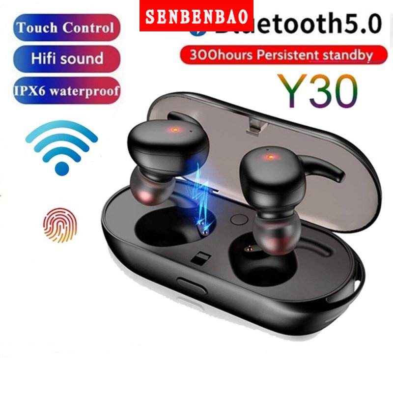 Tai Nghe Y30 / Y50 TWS Bluetooth Không Dây Có Mic Và Phụ Kiện