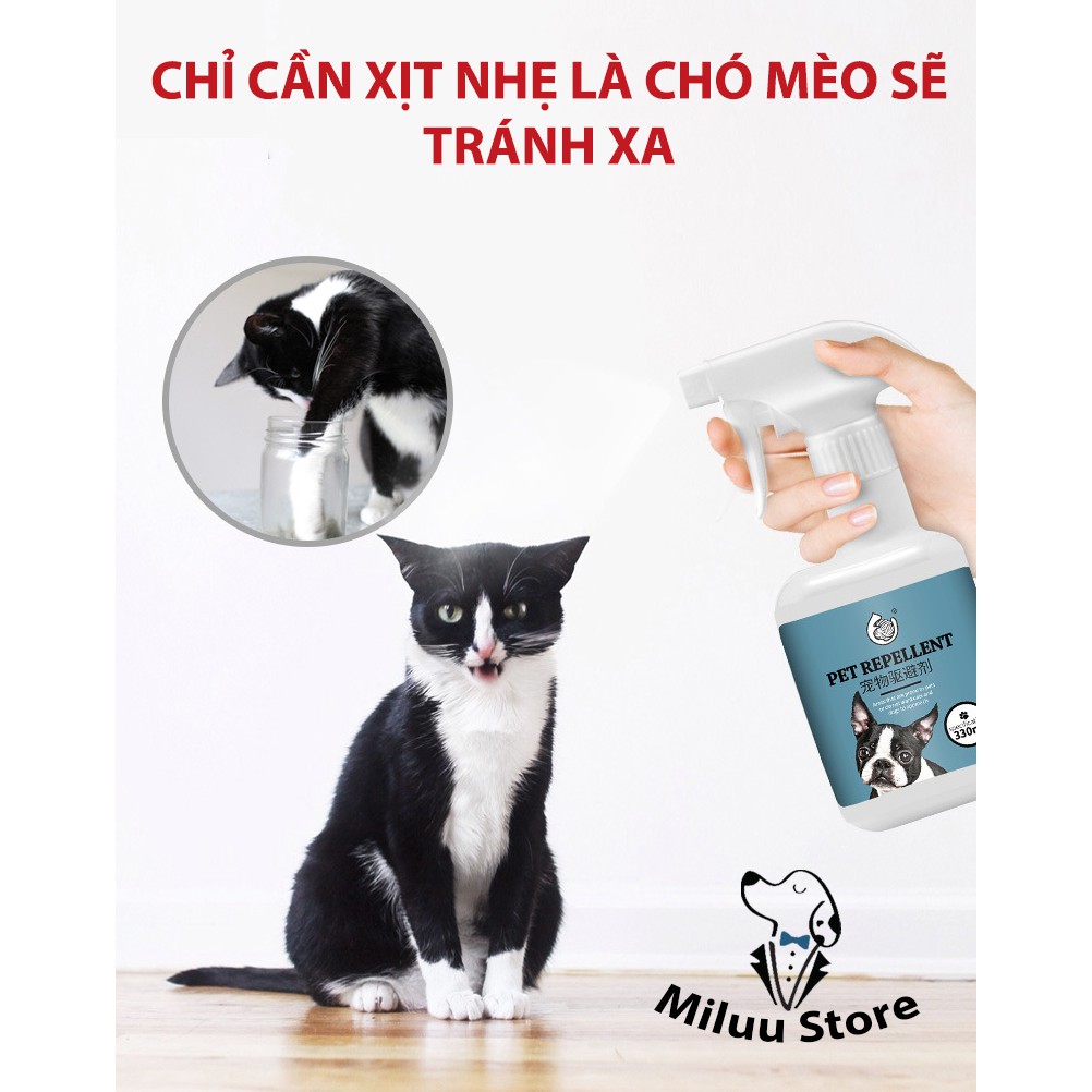 Xịt xua đuổi chó mèo PET REPELLENT, chống cắn phá, đi vệ sinh bừa bãi