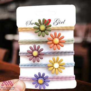 Phụ kiện cột tóc 📿📿📿 Dây thun buộc tóc nữ daisy Hàn Quốc co giãn