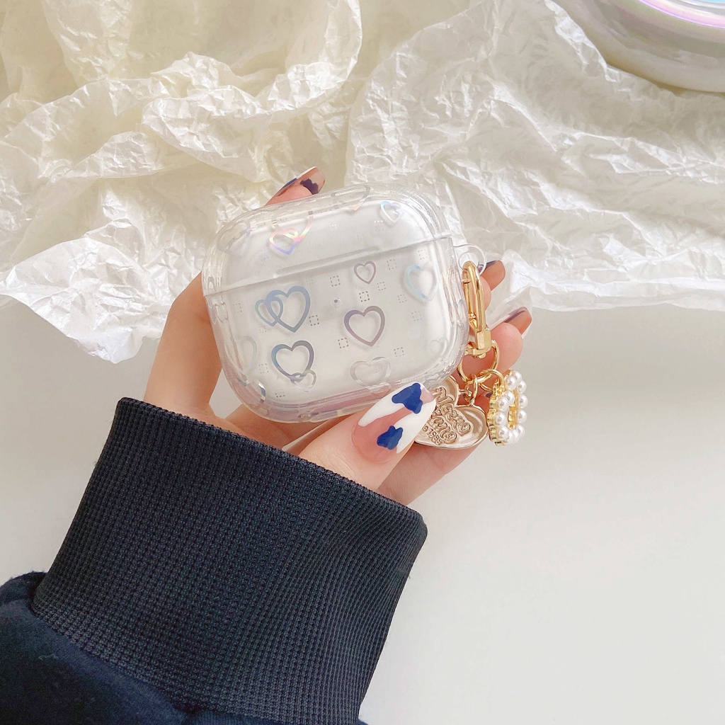 Vỏ Bảo Vệ Hộp Sạc Tai Nghe AirPods3gen AirPods3 Màu Laser Trong Suốt Thời Trang 2021 Ốp