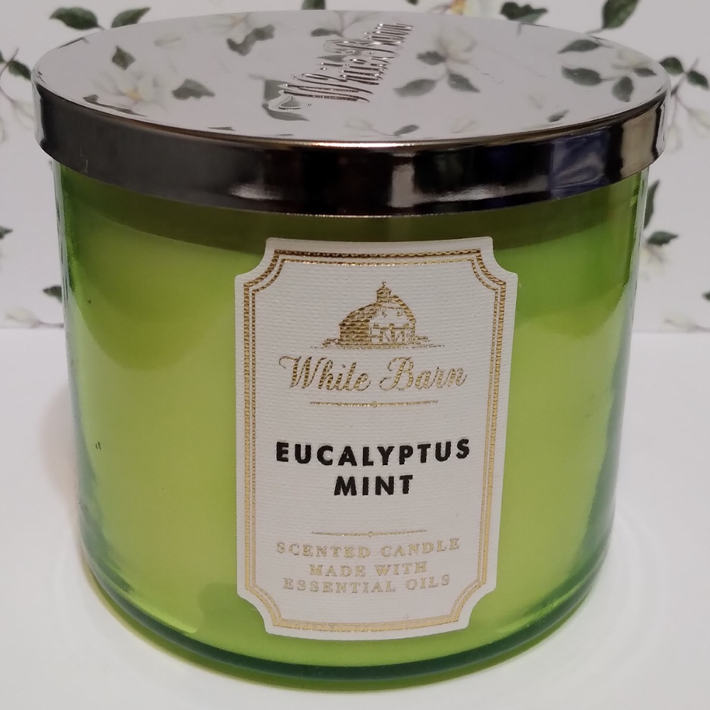 [BILL MỸ] NẾN THƠM THƯ GIÃN BATH AND BODY WORK WHITE BARN 3 BẤC MÙI EUCALYPTUS MINT