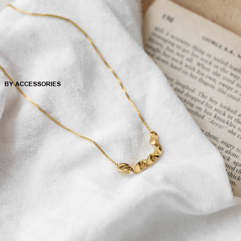 Dây chuyền titan mặt xoắn 5 trong 1 không gỉ