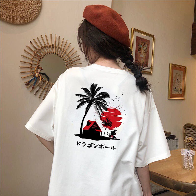 Áo thun tay lỡ form rộng Goku phong cách Nhật Bản vải dày mịn 2020T2410