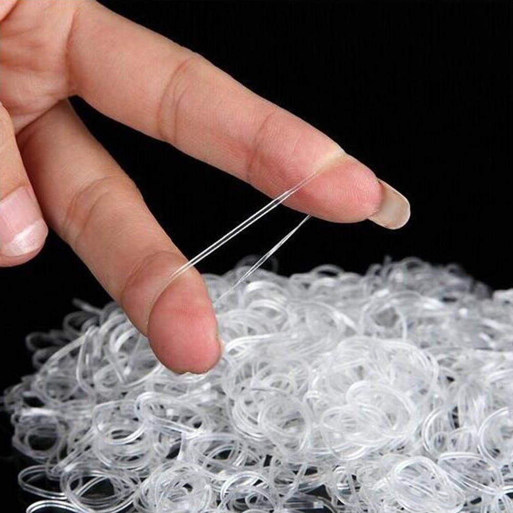 Bộ dây buộc tóc cao su trong suốt tiện dụng cho nữ