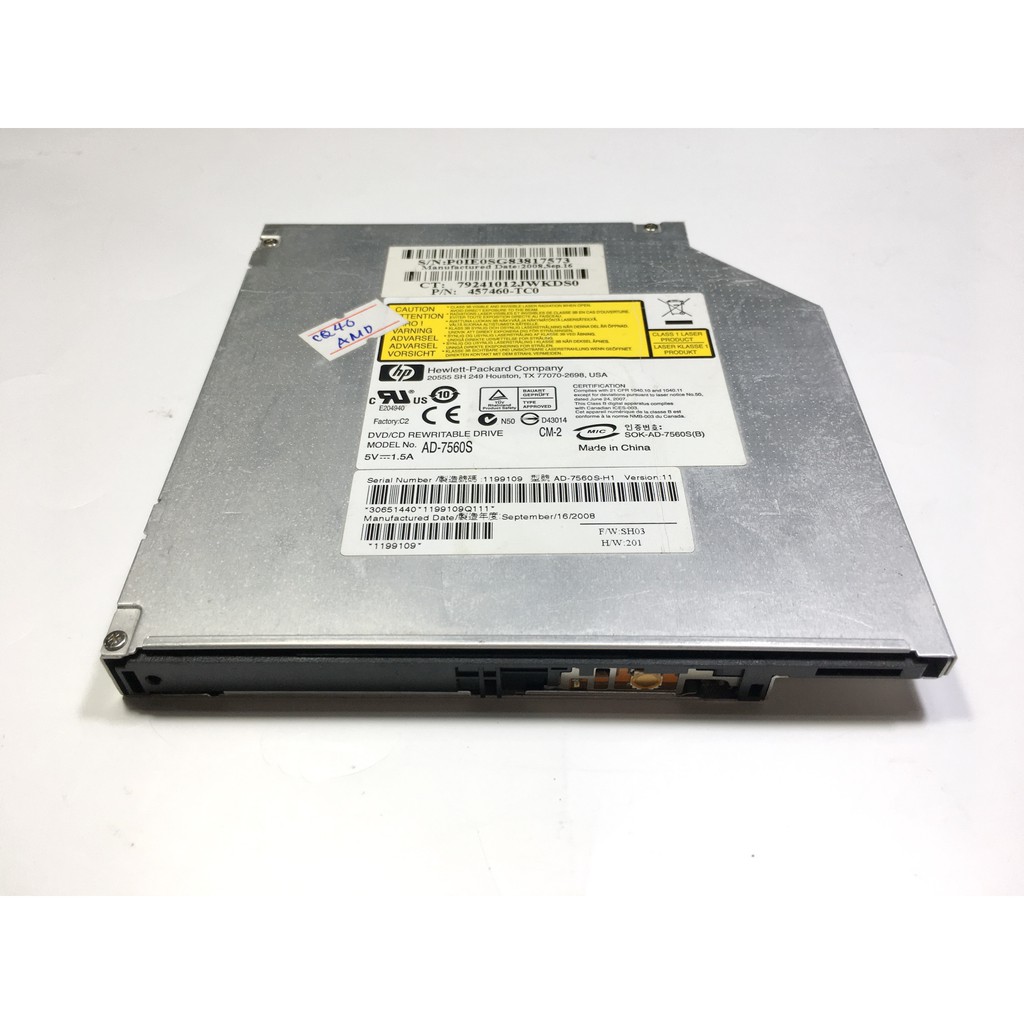 Ổ đĩa quang Laptop tháo máy Hewlett Packard CD/DVD RW AD-7560S chuẩn SATA 12,7mm