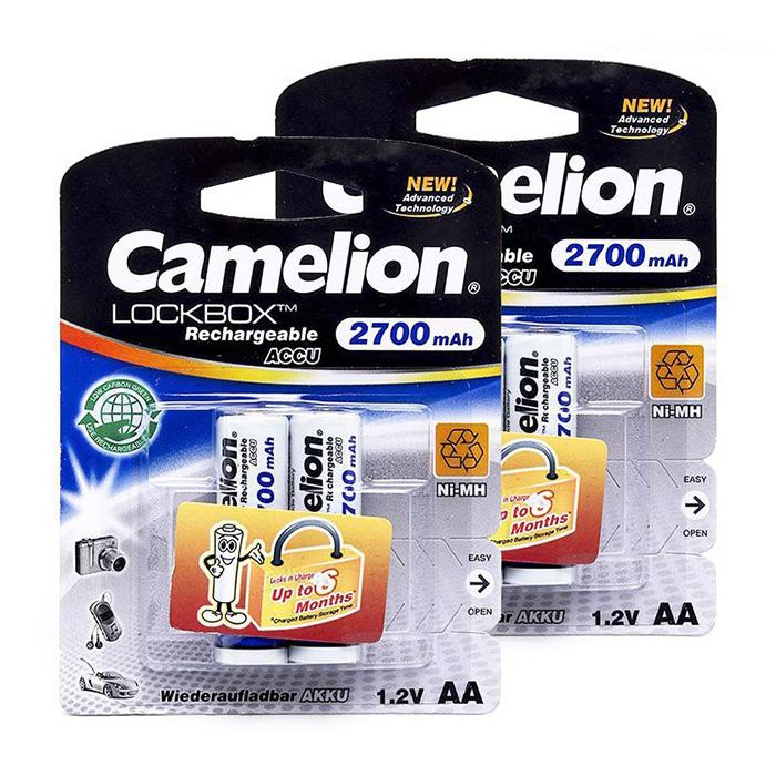 Pin sạc AA Camelion 2700 mAh Vỉ 2 Viên Chất Lượng Cao