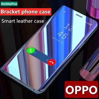 HSM Smart Case Case OPPO Realme 6 6i 5i 5s 5 3 X2 Pro C3 XT A9 A5 2020 Reno2 smart wake sleep bag flip mirror phone cover
