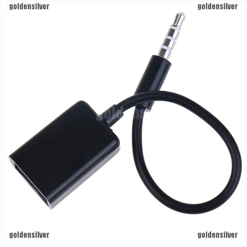 Cáp Chuyển Đổi Âm Thanh AUX Giắc Cắm 3.5mm Sang Cổng USB 2.0 Chuyên Dụng Cho Xe Hơi