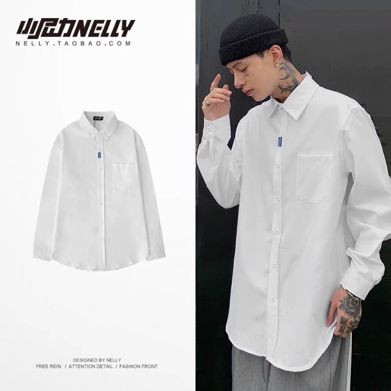 Áo sơ mi nelly dáng unisex form rộng ASM4501 | BigBuy360 - bigbuy360.vn