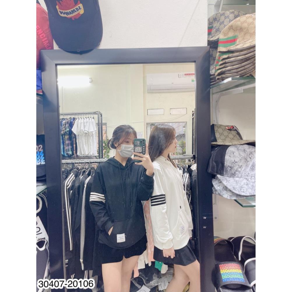 [Có Sẵn] Áo nỉ hoodie Thome Kẻ Tay - Áo nỉ có mũ cho nam