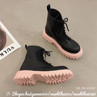 ORDER Giày boots pha màu phong cách Hàn Quốc