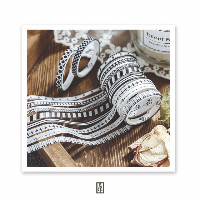 Set băng keo trang trí 10 cuộn - Foil washi tape set