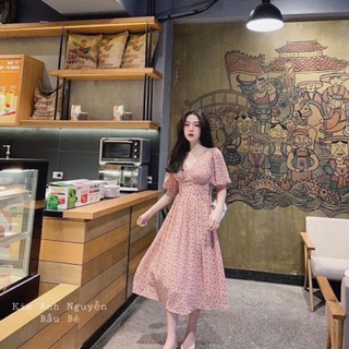 Đầm hồng tiểu thư