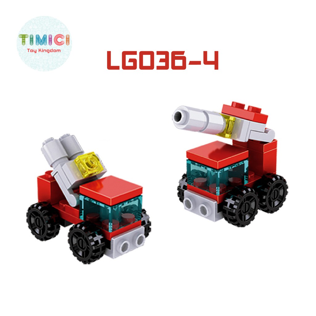 [LG036] Xe ô tô đồ chơi cứu hỏa xếp hình "10 IN 1" cho bé