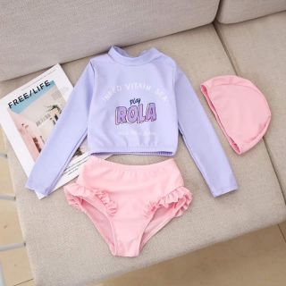 (có sẵn) set bikini dài tay cho bé gái