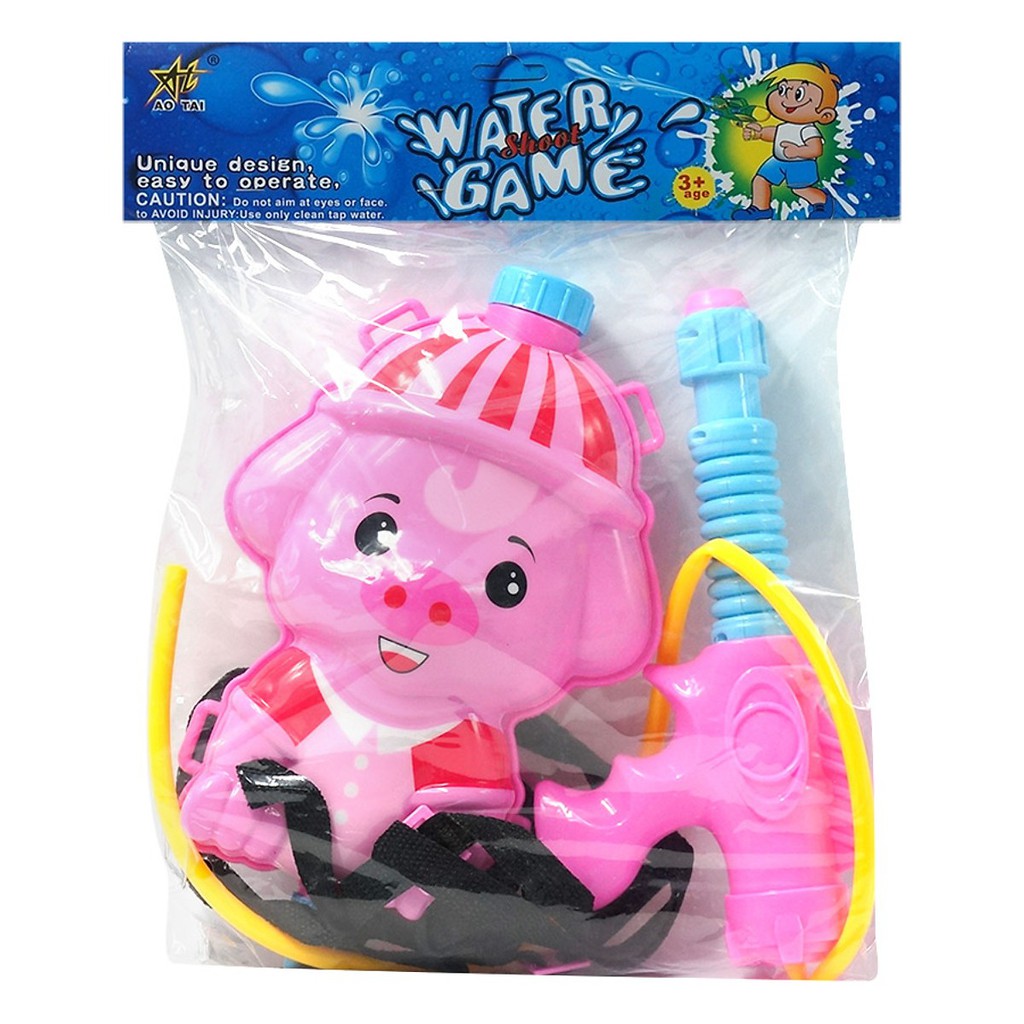 Đồ Chơi Súng Bắn Nước Balo Hình Heo Water Game
