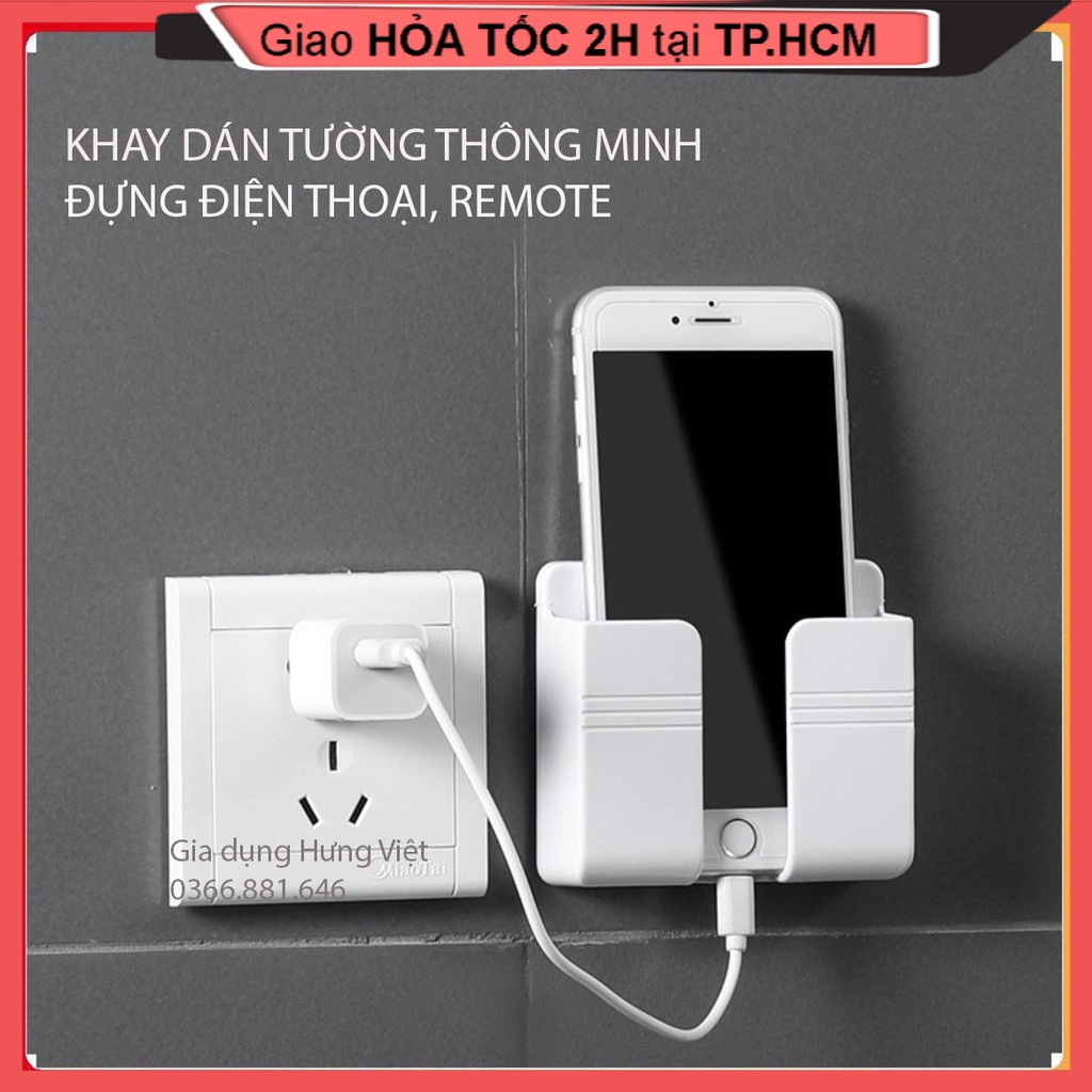 Giá đỡ điện thoại, Kệ để điện thoại dán tường size to  [KE DIEN THOAI]