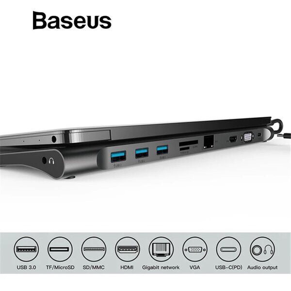 Bộ Hub chuyển đa năng Baseus Enjoyment Series Type C dành cho Smartphone Laptop Macbook