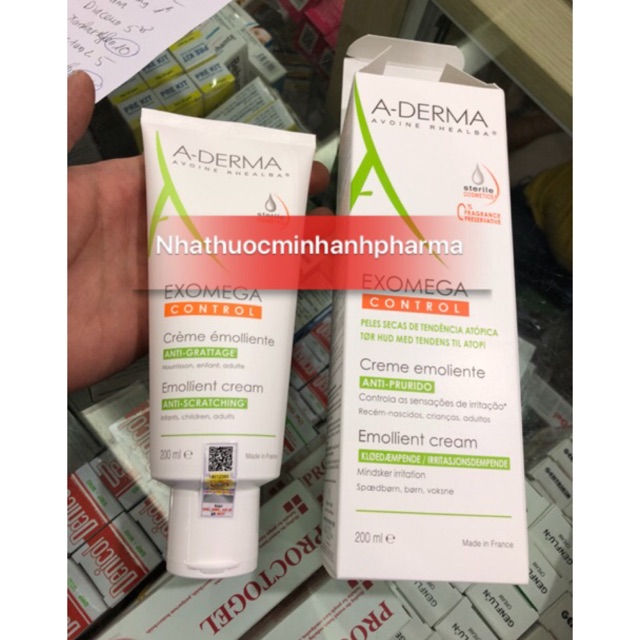 Kem làm mềm da , giảm khô da Aderma Exomega 200ml