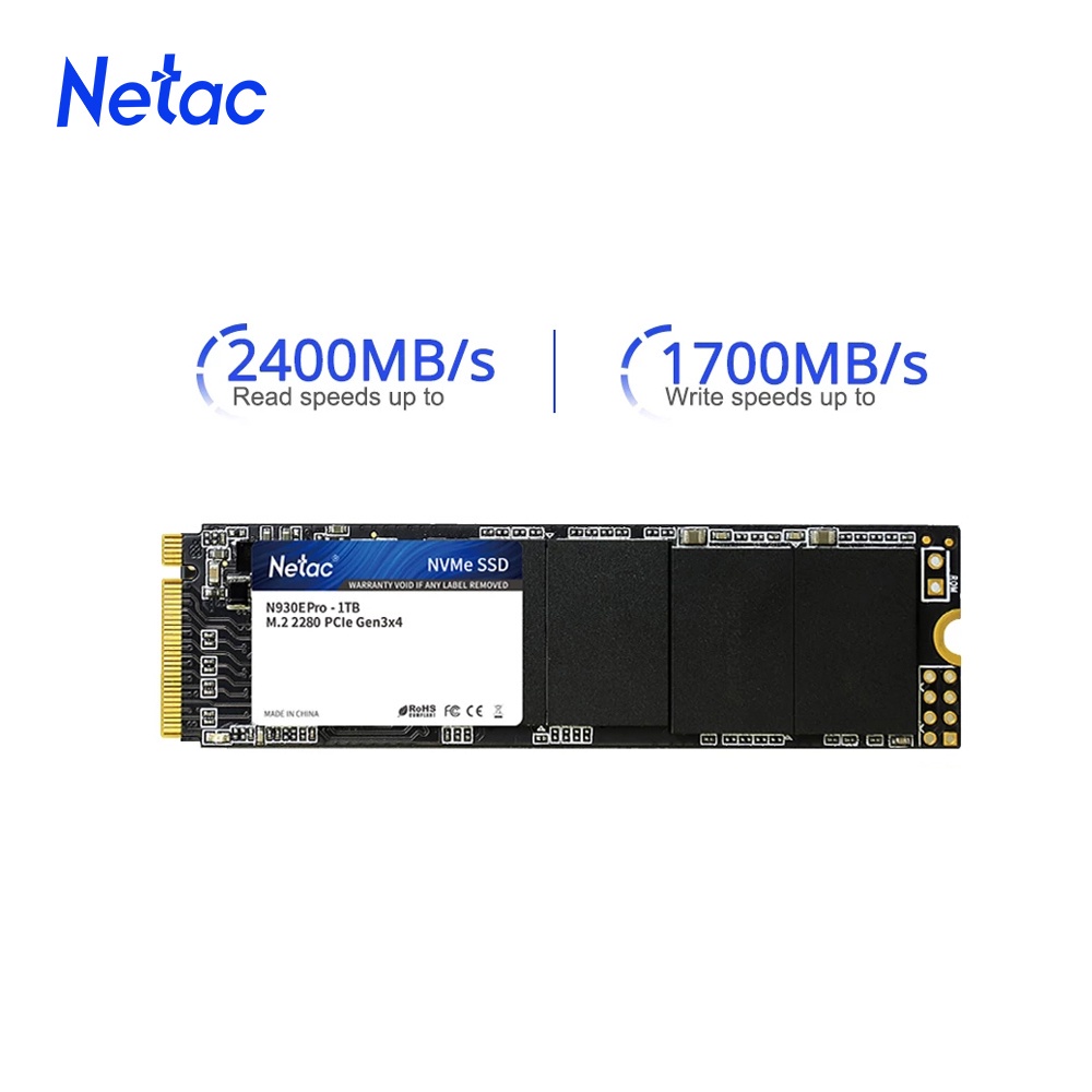 Ổ cứng SSD M.2 NVMe Netac N930E Pro NV2000 NV3000 | 256GB 512GB | Bảo Hành 36 Tháng