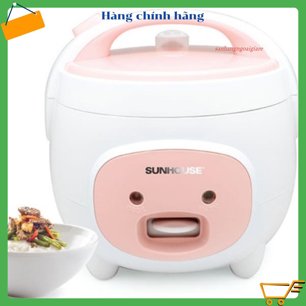 Nồi Cơm Điện Sunhouse 1,2l SHD8217W - hàng chính hãng nấu cơm ngon