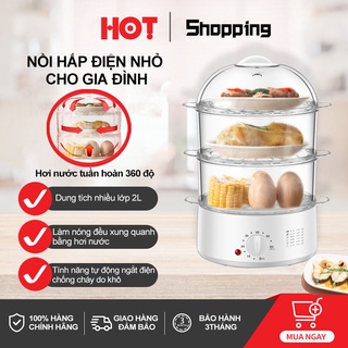 Nồi hấp đa năng công suất lớn 3 tầng nồi hấp bữa sáng gia dụng tiện lợn
