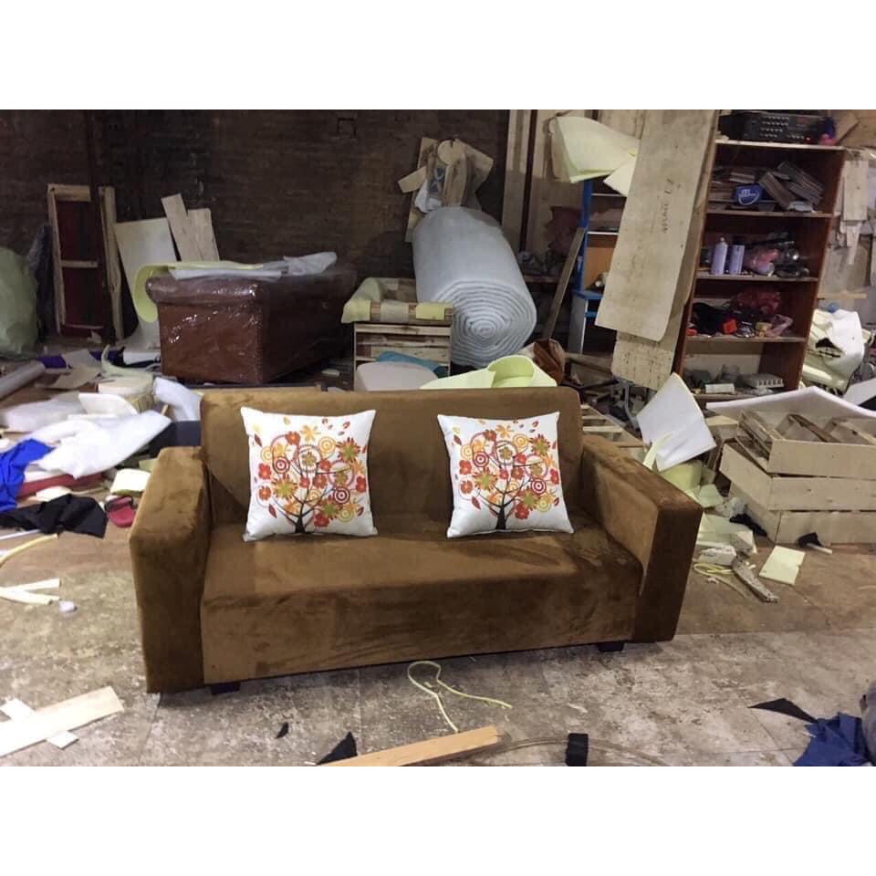 Bộ Sofa Tay Vuông 1,6m Tặng Kèm 2 Đôn, 2 Gối